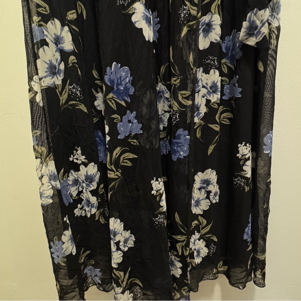 Addition Elle Floral Ruffled Mesh Midi Dress Size 3X - Picture 6 of 16